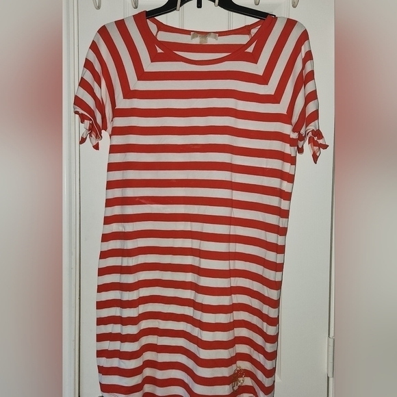 Michael Michael Kors Women's Red/White Stripe Casual Dress size Medium - Picture 7 of 8